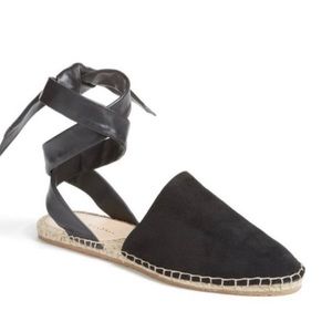 NWOT Loeffler Randall suede and leather espadrilles !